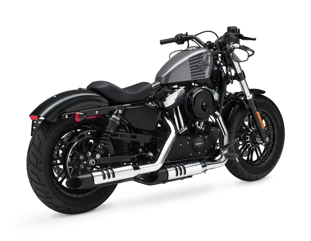 2017 Harley-Davidson Forty-Eight XL1200X, studio photo, rear three-quarter view from above