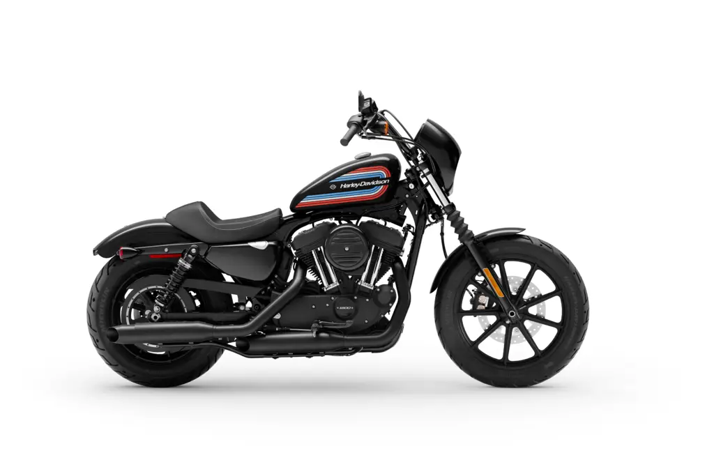 Right-side studio view of a 2020 Harley-Davidson Iron 1200 XL1200NS.