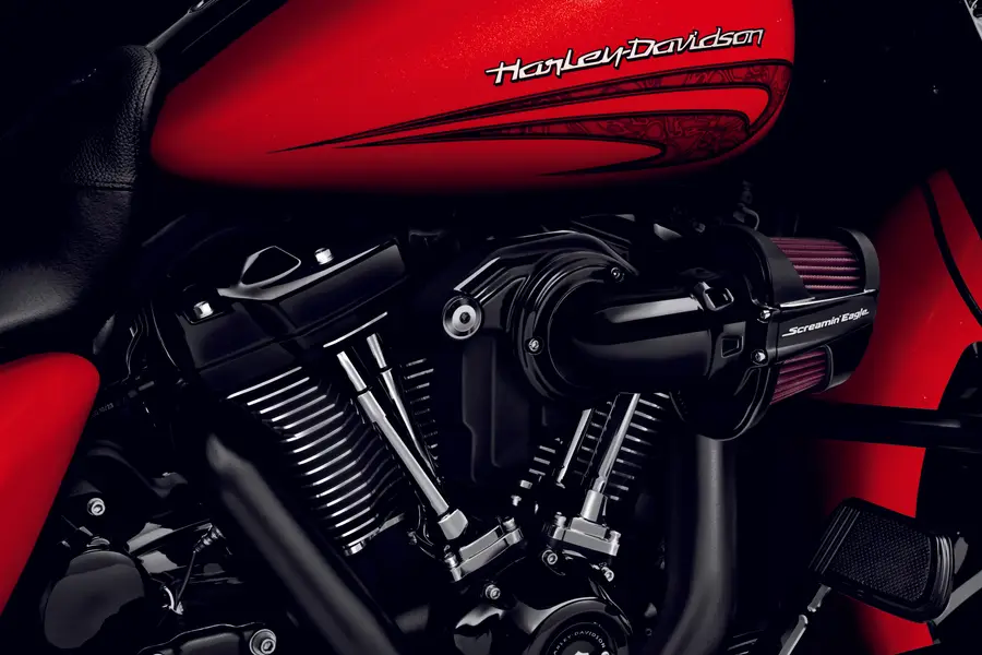 Harley-Davidson Softail fitted with Screamin' Eagle performance parts