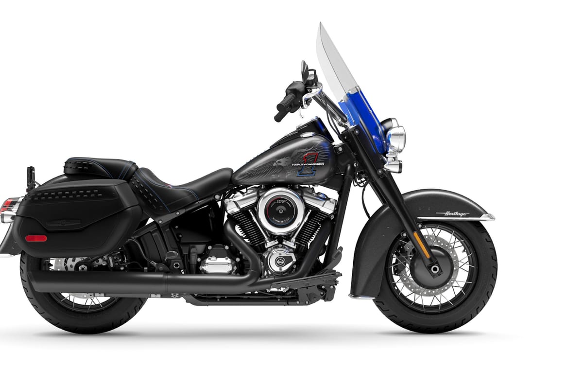 A Harley-Davidson Heritage Classic motorcycle